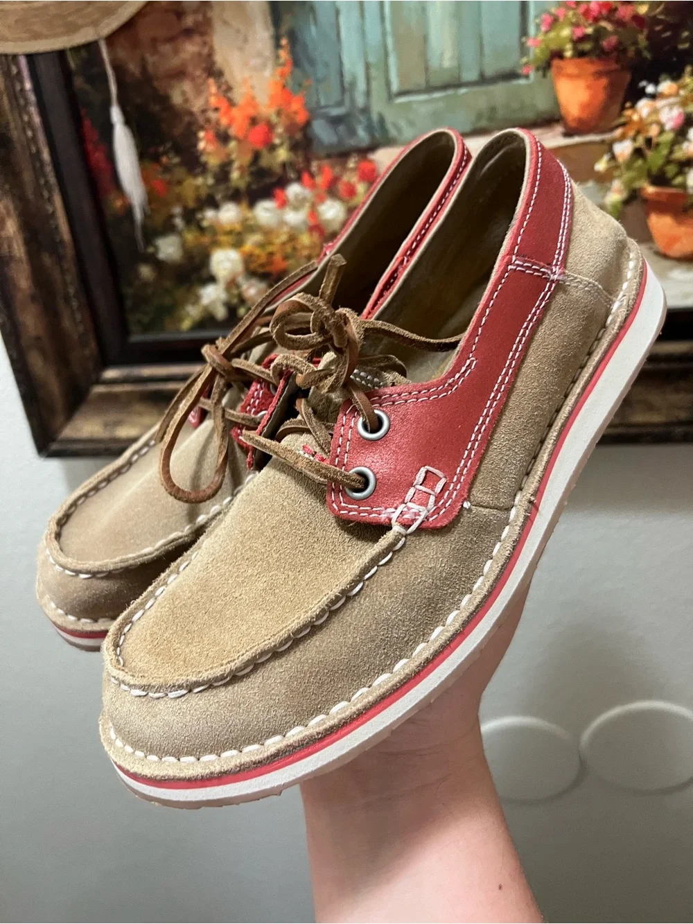 Ariat Womens Cruiser Castaway Boat Shoes Style Brown
